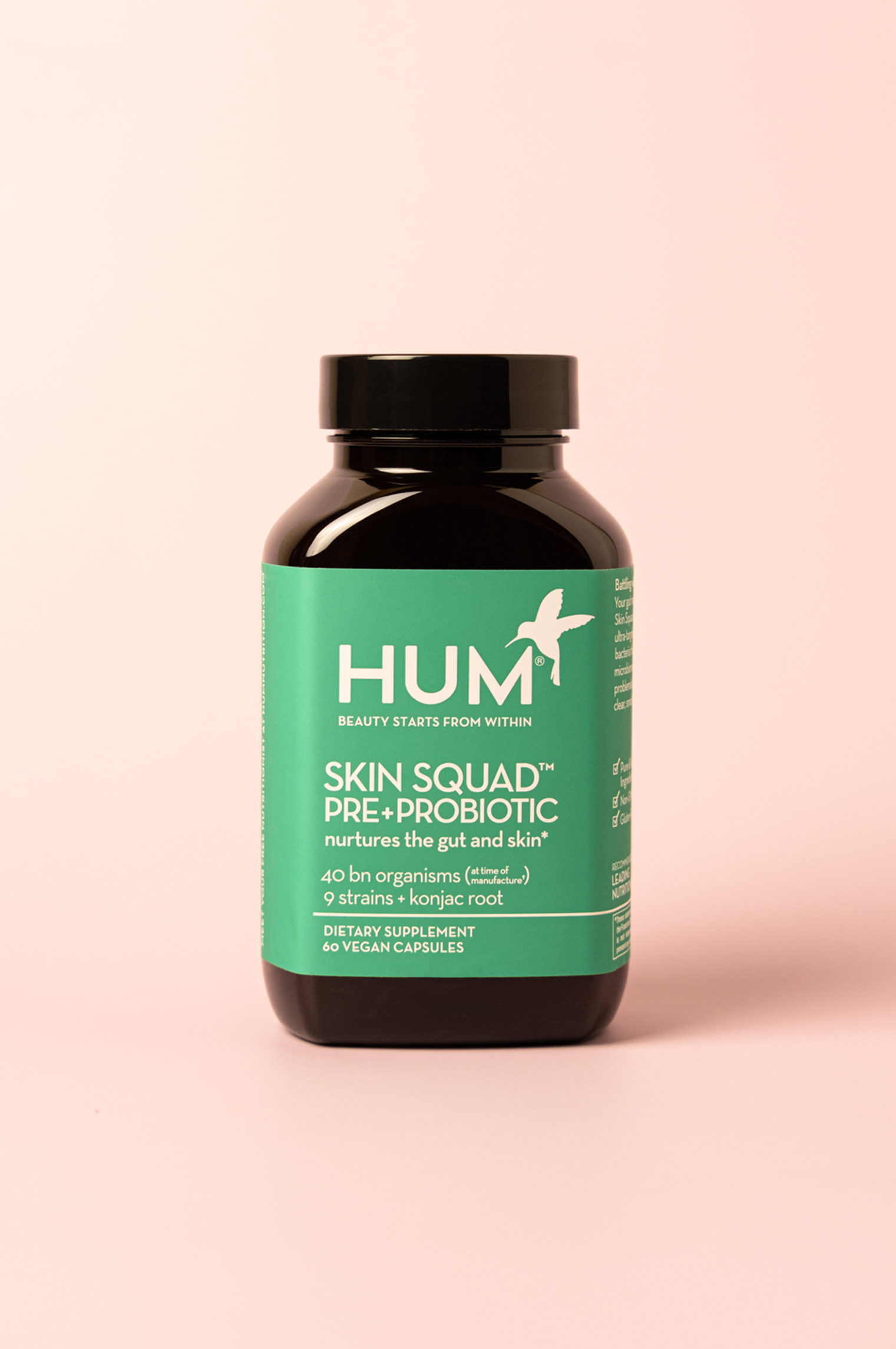 HUM Nutrition Skin Squad Pre+Probiotic Clear Skin Supplement 